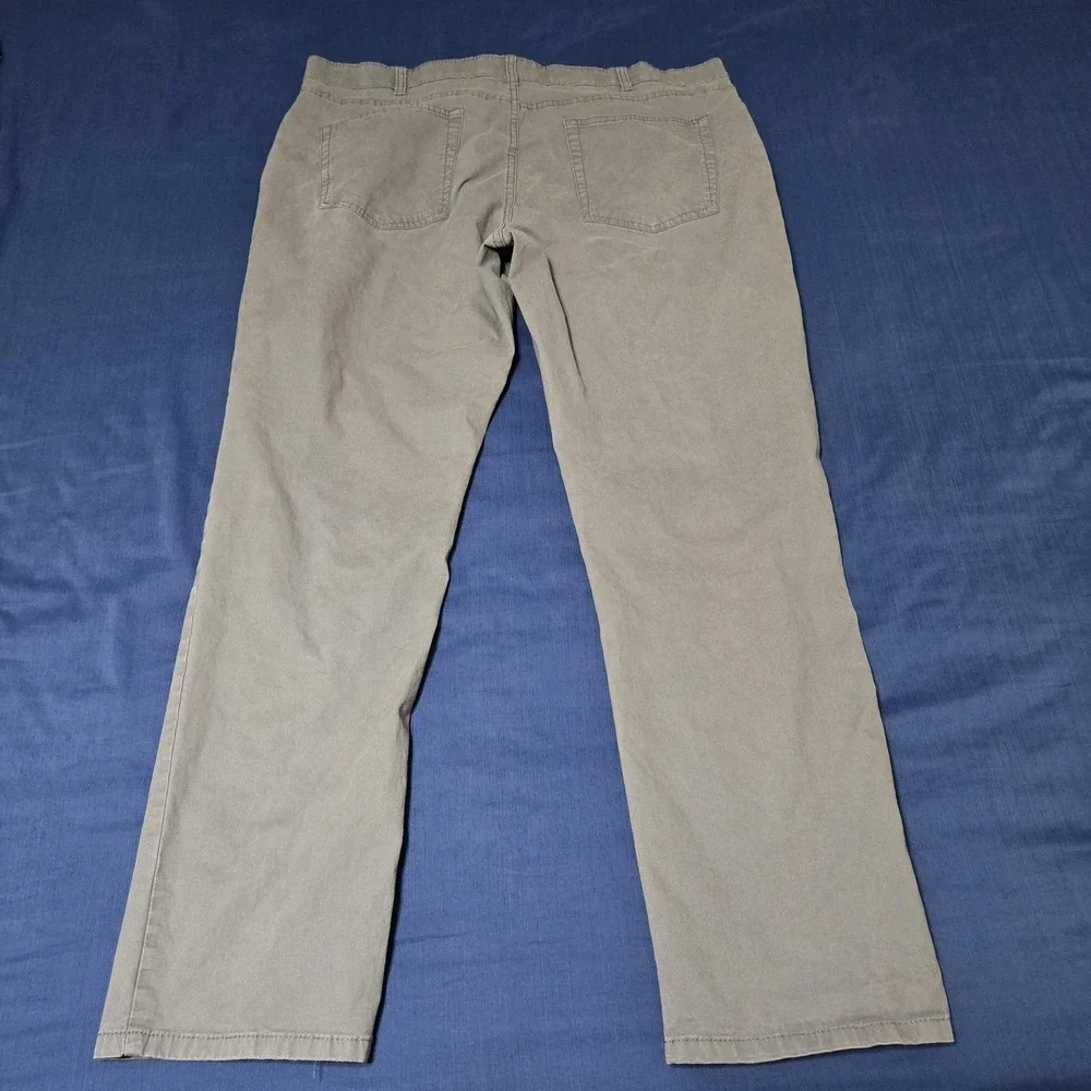 Member's Mark Pants Mens 40x32 Gray Mason 5 Pocket Straight Fit Stretch Chino